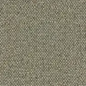 Camira Main Line Flax fabric sample, muted gray-beige, dense woven texture with raised knot grid pattern and matte finish.