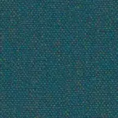 Flax fabric sample, teal and blue blend, dense nubby weave with olive and gold highlights, textured surface, uniform construction.