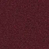 Burgundy looped pile fabric texture, woven flax textile with uniform loops, dense compact weave, Camira Main Line collection sample.