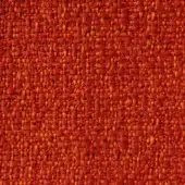 Reddish-orange woven fabric texture with raised knots, matte finish, and irregular pattern; label reads “lapalma > fabric (b) > b – sorrento rada > sorrento 305”.