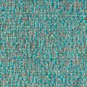 Woven fabric texture, turquoise and beige speckled pattern, tight grid structure with raised surface, “lapalma sorrento 702” label visible.
