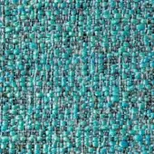 Woven turquoise fabric with gray speckles, dense chunky texture, matte finish; label reads “lapalma > fabric (b) > b – sorrento rada > sorrento 707.”