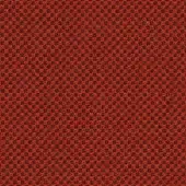 Perforated fabric swatch in reddish-brown umber tone, woven texture with repeating circular pattern, lapalma “b – umber gabriel” collection.