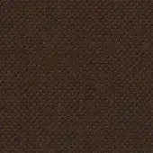 Woven fabric texture sample in umber brown, displaying a dense, nubby weave with a matte finish and subtle shading variations.