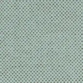 Fabric sample, pale blue-green, tight weave with circular perforations and brown flecks; label reads “lapalma umber gabriel umber 67129”.