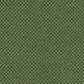 Green woven textile with repeating dark brown circular perforations; lapalma umber gabriel fabric sample, umber 68279.