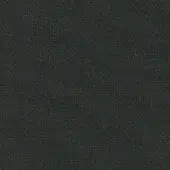 Kvadrat Fiord fabric sample, dark gray heathered weave, textured surface with brown & blue tones, label visible at bottom edge.
