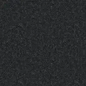 Hallingdal 65 Kvadrat fabric sample, dark charcoal gray, dense woven texture with a short pile and printed label detail.