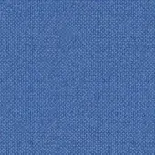 Medium blue woven fabric sample with looped pile texture, exhibiting tonal variation and granular surface detail; Hallingdal 65 Kvadrat.