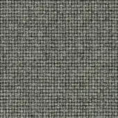 Gray textured fabric sample displaying a square grid pattern with a raised pile and visible rectilinear weave structure.