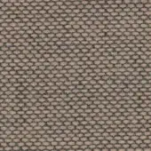 Re Wool Kvadrat fabric sample, beige and gray woven texture, horizontal oval pattern, dense matte finish, linear structure.