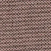 Re Wool Kvadrat fabric, dusty rose and charcoal gray, dense basket-weave texture with horizontal oval pattern and matte finish.