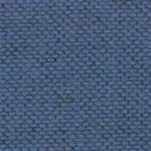 Kvadrat re wool fabric, medium blue with gray threads, geometric rectangular weave texture, matte finish, dense construction.