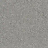 Divina Melange Kvadrat fabric sample, muted gray, dense speckled texture with short pile, studio lighting, material identifier label.