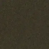 Olive green textured fabric sample displaying a granular, mottled weave with gold and beige tones; studio shot with label details.