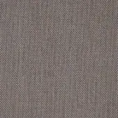 Steelcut Trio Kvadrat fabric sample, muted gray with brown and blue threads, dense twill weave texture.