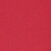 Kvadrat Steelcut Trio fabric sample, textured red textile, granular composition, close-up view displaying uniform coloration and material detail.