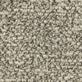 Off-white tweed fabric with speckled gray and black elements, featuring a dense, complex weave and slightly raised fibrous texture.