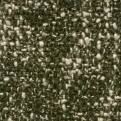 Olive green and off-white tweed fabric sample displaying a dense, speckled weave and nubby texture, from the cierre1972 collection.