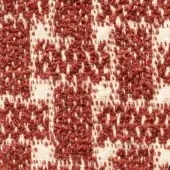 Woven fabric texture, rust-orange and off-white geometric diamonds, dense parallel weave, tactile nubby yarns, Cierre1972 Parallel 074.