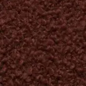 Reddish-brown looped stretch fabric texture with a dense, coiled pile and subtle sheen, displaying a plush, voluminous surface.