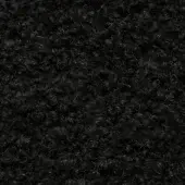 Black Smilla Stretch fabric sample from cierre1972, dense textured pile with irregular curled fibers, uniform density, no visible pattern.