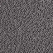 Gray leather texture with pebble-grain pattern, displaying a dense, irregular surface and matte finish; consistent medium gray tone.
