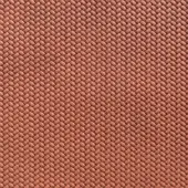 Leather texture with reddish-brown herringbone weave and stamped treccia design, displaying a dense, slightly raised braided pattern.