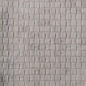 Gray leather texture with a quilted grid pattern, displaying a matte finish and subtle tonal variations across a natural grain surface.
