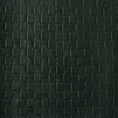 Dark green leather texture with a square grid pattern, matte finish, and subtle grain; “stampa quadri” product identifier visible.