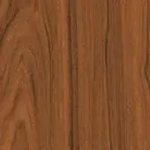 American walnut wood texture displaying warm brown tones, vertical grain, swirling patterns, and subtle knots with a smooth, polished finish.