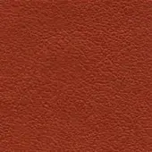 Terracotta fabric texture with a granular, mottled weave and matte finish, identified as “bross > fabric (a), col. 6850” on a metal component.