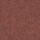 Reddish-brown fabric swatch with dense, granular texture and short fibers, displaying a white label with “bross fabric col. 64243” text.