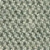 Heathered gray and off-white woven fabric texture with nubby loops, likely wool-blend, displaying textile code “bross > fabric (b) molly > col. 114”.
