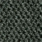 Woven fabric texture, muted gray-green with heathered effect, displaying a tight, irregular yarn pattern and fiber variations; sample labeled “col. 164”.