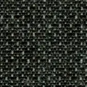 Dark charcoal gray tweed fabric texture with heathered effect, dense weave, visible yarns, and subtle brown fibers; fabric sample labeled “molly col. 196”.