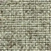 Basketweave fabric texture, beige and gray linen blend, dense grid pattern with visible fiber variations and “bross” label detail.