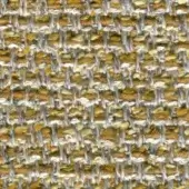 Woven tweed fabric texture in golden-brown and light gray with a dense, raised weave and nubby fibers; label reads "bross > fabric (c) savanna > col. 442".
