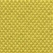 Woven fabric texture, warm yellow tone, grid pattern with raised nubby surface; swatch card detail includes “steelcut col. 435”.