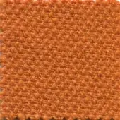 Steelcut fabric swatch, muted orange, nubby pile texture; col. 535 by bross, raw edges, white background, diffused lighting.