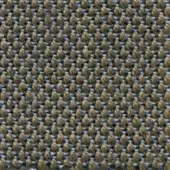 Woven fabric texture, light tan and gray-blue yarns, tight grid pattern, slightly twisted surface, bross steelcut trio col. 253.