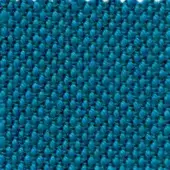 Bross steelcut trio fabric, teal blue double-cloth with vertical ribbing and a nubby texture, col. 865 label visible.