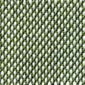 Woven fabric texture, green and off-white yarns, open-hole grid pattern; bross steelcut trio col. 915 label visible, matte finish.