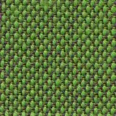 Lime green boucle fabric texture with raised knots, displaying a geometric pattern and “bross fabric” label, col. 953.