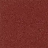 Woven textile sample in reddish-brown with a dense, uniform weave and subtle tonal variations; label reads “bross > leather (d) sweet > col. 533”.