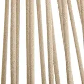 Rope wall covering, light beige twisted fiber, vertical parallel arrangement, cylindrical texture, structured woven design, studio product shot.