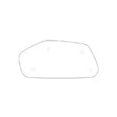 Ceramic plate, white, organically shaped with four circular indentations; minimalist design labeled “tango – size b”.