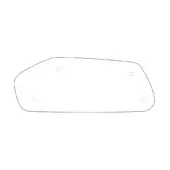 Irregular panel with concentric circle details, white background, asymmetrical form, smooth surface, minimalist design, even lighting.
