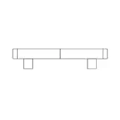 Minimalist sofa, light gray fabric, three-section rectangular design with square legs, studio product shot, matte finish.