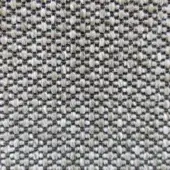 Beige woven fabric texture with repeating dot pattern and charcoal gray horizontal lines, dense structured weave, matte finish.
